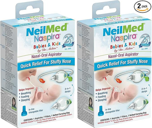 NeilMed Naspira Nasal-Oral Aspirator (Pack of 2)