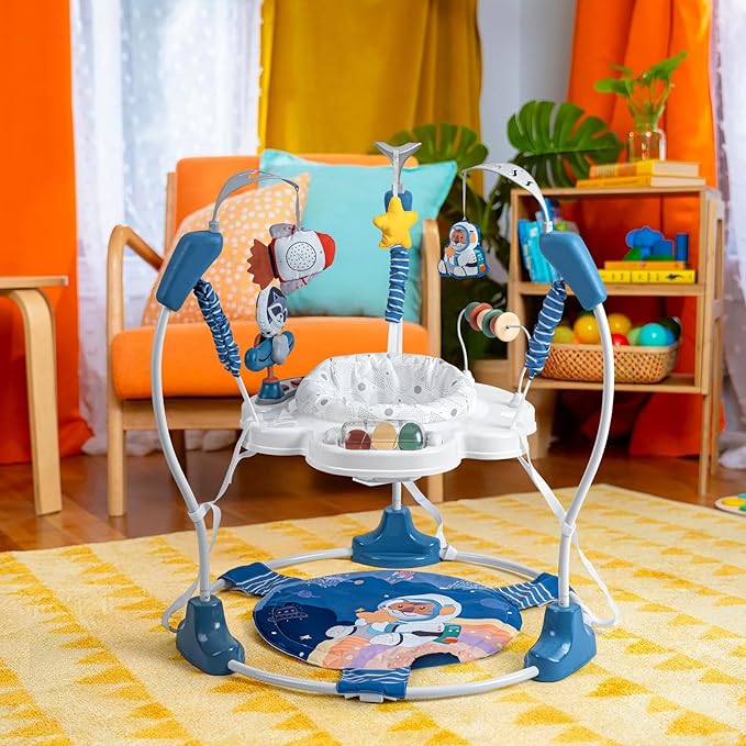 Baby Activity Center, Baby Jumper Activity Center with Music, Interactive Toys, 360° Rotating Seat, 3 Adjustable Heights, Infant Activity Jumper for 6+ Months (Space Tiger)