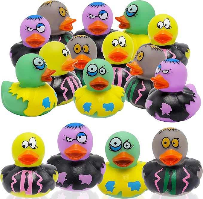 Halloween Zombie Rubber Duck Toy Duckies for Kids, Bath, Birthday Baby Showers Summer Beach and Pool Activity, 2" (200-Pack)