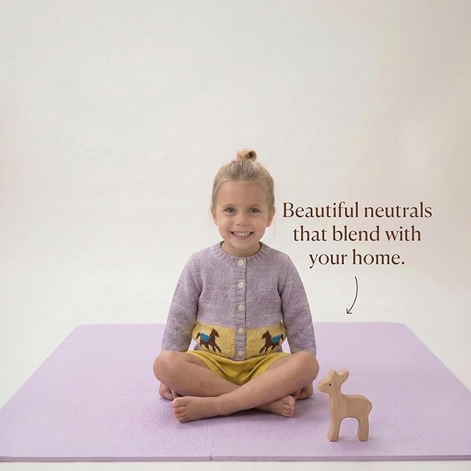 Toddlekind Playmat -Classic Foam Play Mat- 4 x 4 feet Premium Quality Foam Play Mat for Babies/Toddlers, Stylish, Non-Toxic, Odorless, Lilac