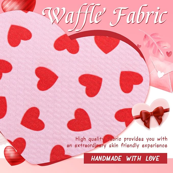 YanJie Valentines Baby Headband Bow Large Hair Bows Red Headband Wide Newborn Bows Pink Heart Handmade Hairbands Hair Accessories Gift Girls Outfit
