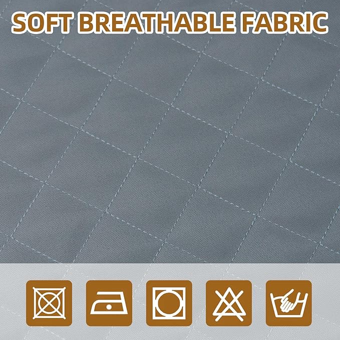 Fabric Seat for Bouncer, Replacement Cover for Baby Bjorn Bouncer Bliss, Soft Breathable Machine Washable (Grey, Cover Only)