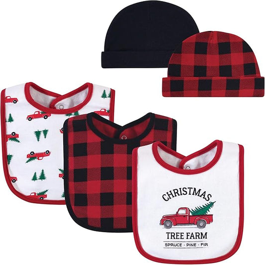 Hudson Baby Unisex Baby Cotton Bib and Headband Set