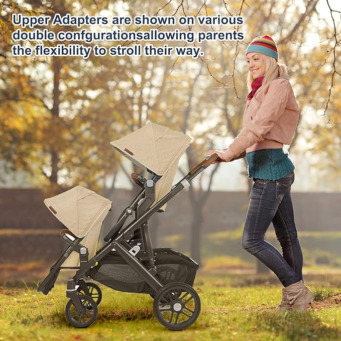 UTNVBTR Upper Adapter Accessories Compatible with UPPAbaby Vista, Vista V2, and Vista V3 Strollers – Secure Fit for Bassinet, Toddler Seat, Aria, Mesa V2, or Mesa Max Infant Car Seats – 1 Set