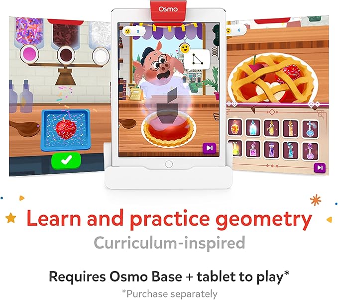 Osmo - Math Wizard and the Fantastic Food Truck Co. Games iPad -Ages 6-8/Grades 1-2 -Learn Geometry-Curriculum-Inspired-STEM Toy Gifts for Kids, Boy & Girl-Ages 6 7 8 (Osmo Base Required)