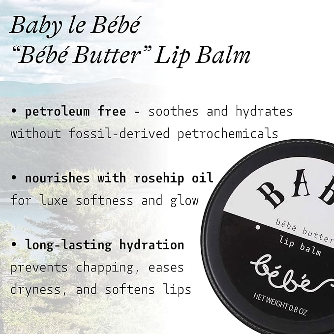 Organic Bébé Butter Lip Balm, Smoothing & Nourishing, Botanical Oils & Beeswax, 0.8 oz