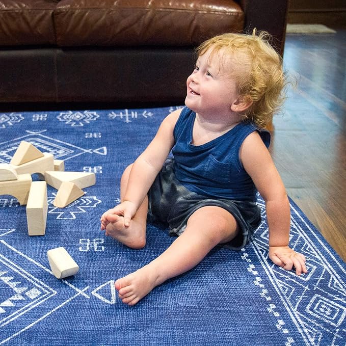 The Shwally PlayMat - Soft Baby Play Mat - Reversible Foam Floor Mat - Waterproof, Wipe-Clean, Durable, Non-Toxic and Hypoallergenic - Large (6.5' X 4.5')