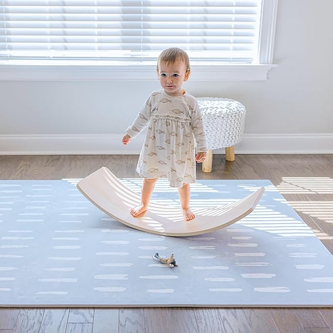 Little Landings Baby Play Mat for Floor - Shoreline (4x6ft) - Premium EVA Foam Play Mat for Babies & Toddlers (Ages 0-5+) Non-Toxic Playmat for Tummy Time, Crawling & Playroom - Stylish & Comfortable