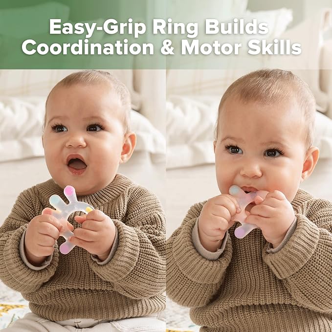Haakaa Palm Teether - Soft Silicone Baby Soothing Teether Pacifier - Frozen Teething Toy for 3M+ Babies - BPA Free (1 Pack)