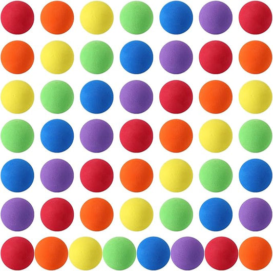 Mini Soft Foam Balls Assorted Play Balls Lightweight for Crafts, Birthday Party Favors and Gifts