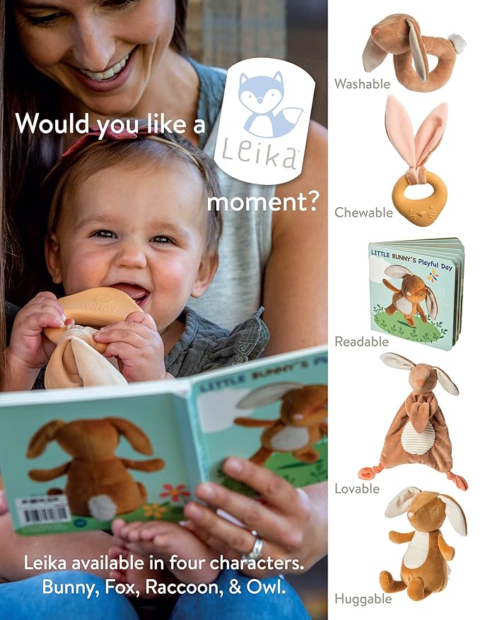 Mary Meyer Leika Baby Board Book, 6 x 6-Inches, Little Fox