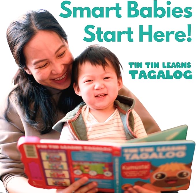 Vol. 3 — Interactive Sound Board Book for Toddlers 1-3, Bilingual English & Filipino Songs & Nursery Rhymes, Talking Musical Book, Musical Toy Gift for Babies & Kids