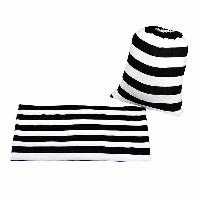 JLIKA Baby Car Seat Covers - Stretchy Infant Canopy and Nursing cover for breastfeeding newborns infants babies girls boys best shower gift maternity apron infinity scarf carseats (Black/White Stripe)