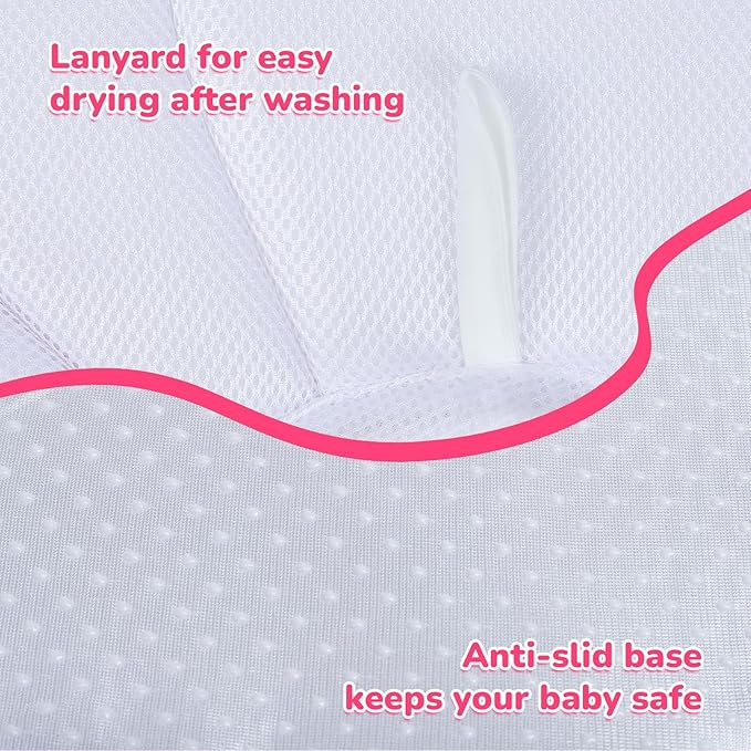 YooxArmor Baby Bath Pad for Infant Bathtub Sink, Non-Slip Flower Bathtub for Infants 0-6 Months, Soft Baby Sink Bath Cushion for Babies Bath Time, Newborns Bath Essentials Must Haves-Butterfly