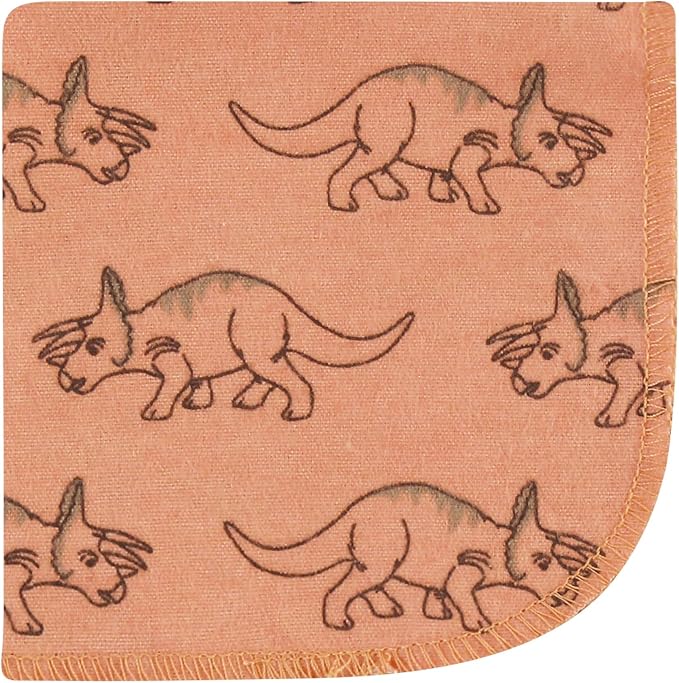 Hudson Baby Unisex Baby Flannel Washcloths, Dinosaur Adventures 10Pk, One Size
