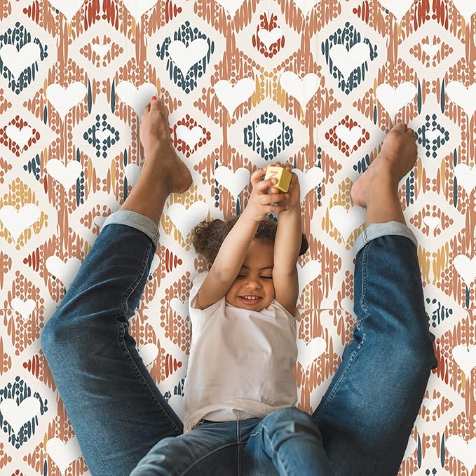 JumpOff Jo Foldable Foam Play Mat – Large Waterproof Baby & Toddler Activity Floor Mat, Double-Sided 70 x 59 Inch Play Surface