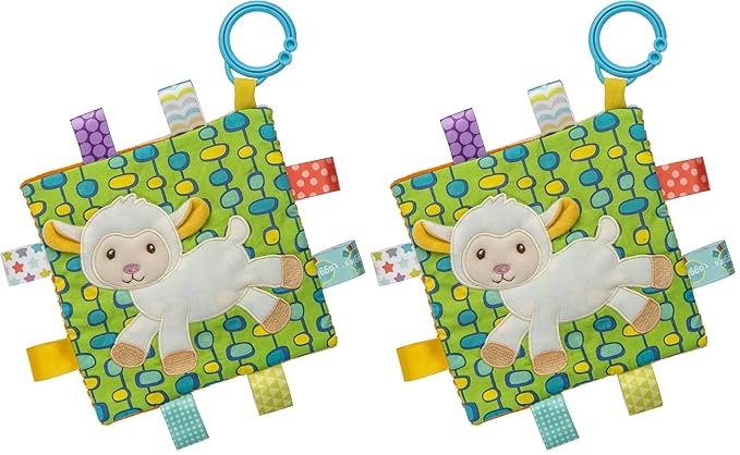 Taggies Crinkle Me Baby Toy, Sherbet Lamb (Pack of 2)