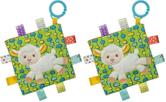 Taggies Crinkle Me Baby Toy, Sherbet Lamb (Pack of 2)