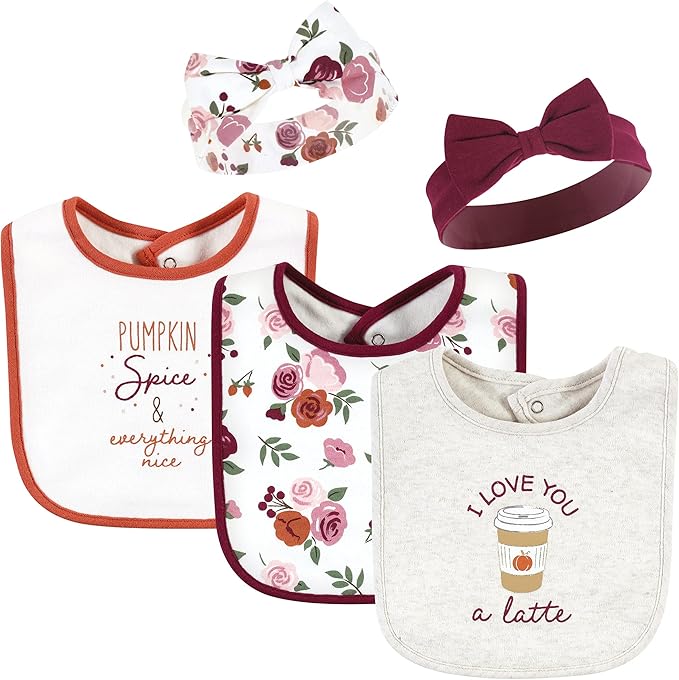 Hudson Baby Unisex Baby Cotton Bib and Headband Set