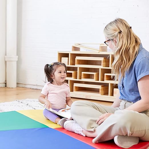 ECR4Kids SoftZone All-Around Modular Activity Play Mat, Reading Nook, Assorted, 4-Piece