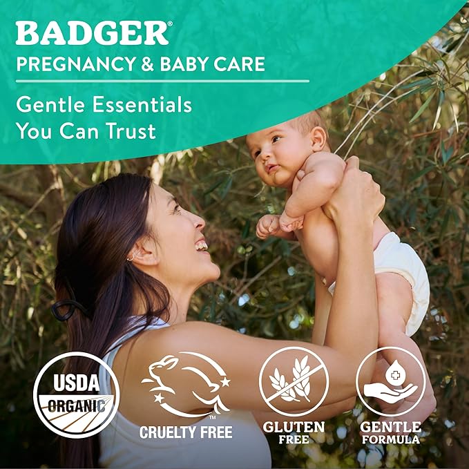 Badger - Baby Balm, Chamomile & Calendula, Certified Organic Baby Balm, Cradle Cap Balm for Babies, Baby Rash Balm, Baby Skin Care, 2 oz (2 Pack)