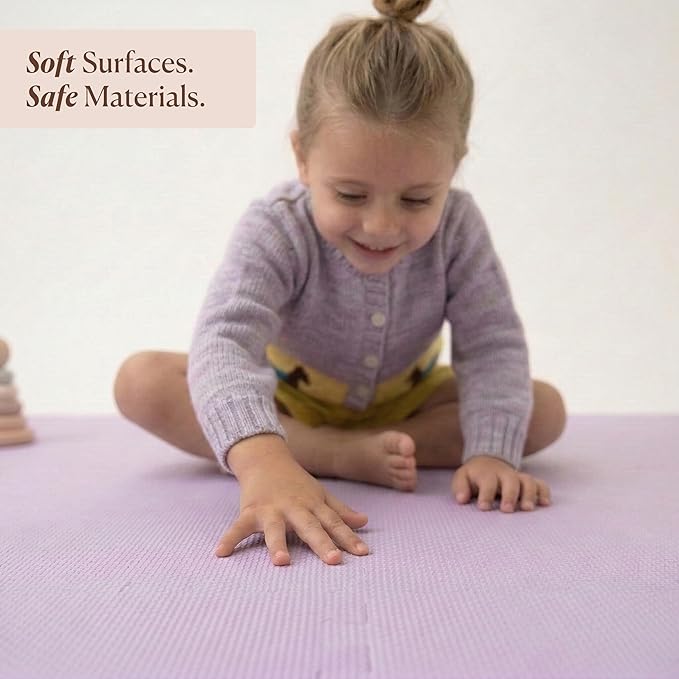 Toddlekind Playmat -Classic Foam Play Mat- 4 x 4 feet Premium Quality Foam Play Mat for Babies/Toddlers, Stylish, Non-Toxic, Odorless, Lilac
