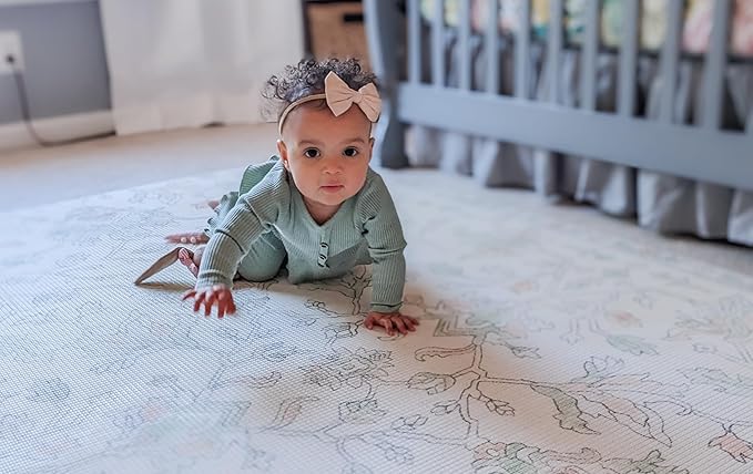 The Shwally PlayMat - Soft Baby Play Mat - Reversible Foam Floor Mat - Waterproof, Wipe-Clean, Durable, Non-Toxic and Hypoallergenic - Large (6.5' X 4.5') (Josephine)