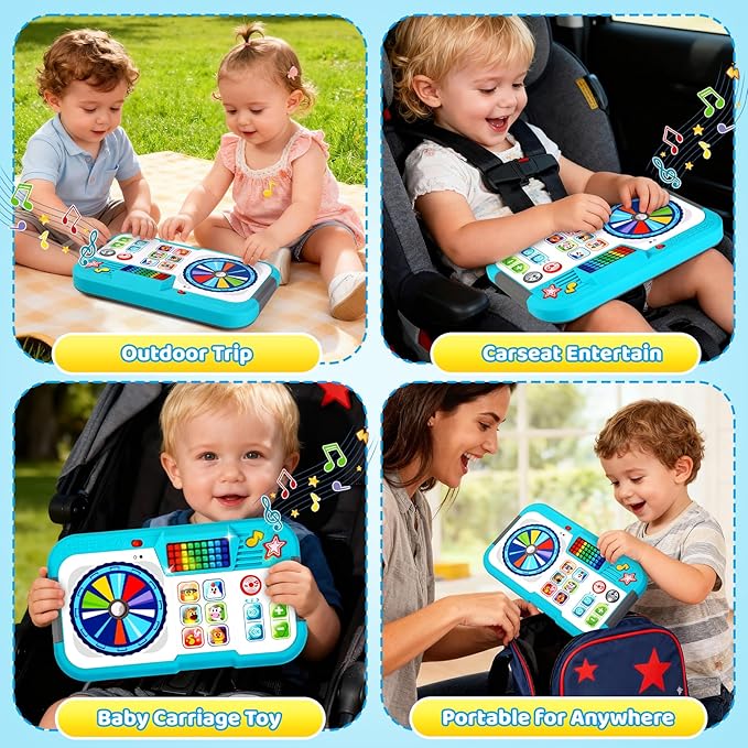 Baby DJ Toys for 6-12 Months, DJ Table for Baby 1 Year Old Boys Girls, Interactive Early Development Toy, Christmas Birthday Gifts for Toddlers