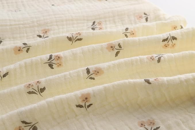 Onacosht Muslin Crib Sheets for Boys Girls, Soft Breathable 100% Cotton Baby Fitted Sheet 52" x 28" for Standard Toddler Crib Mattress, 2 Pack, Pink Floral