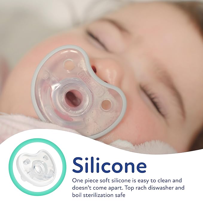 Dr. Talbot's Soft-Flex Orthodontic Pacifiers 0-6 Months, Blue/Gray, 2 Count (Pack of 1)