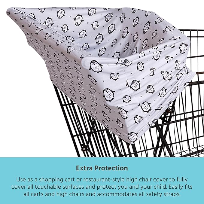 J.L. Childress 4-in-1 Car Seat Cover for Babies - Multi-Use, Stretchy Car Seat Canopy and Privacy Cover - Breastfeeding Nursing Cover - Gender Neutral Infant Shower Gift - Feathers