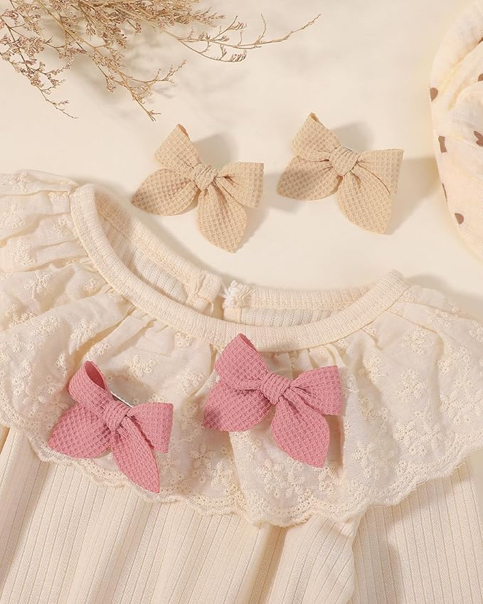 Jollybows 20pcs Baby Hair Bows Clips 2" Mini Fable Alligator Clip Toddler Pigtail Bow Fine Hair Clip Baby Girl Hair Accessories