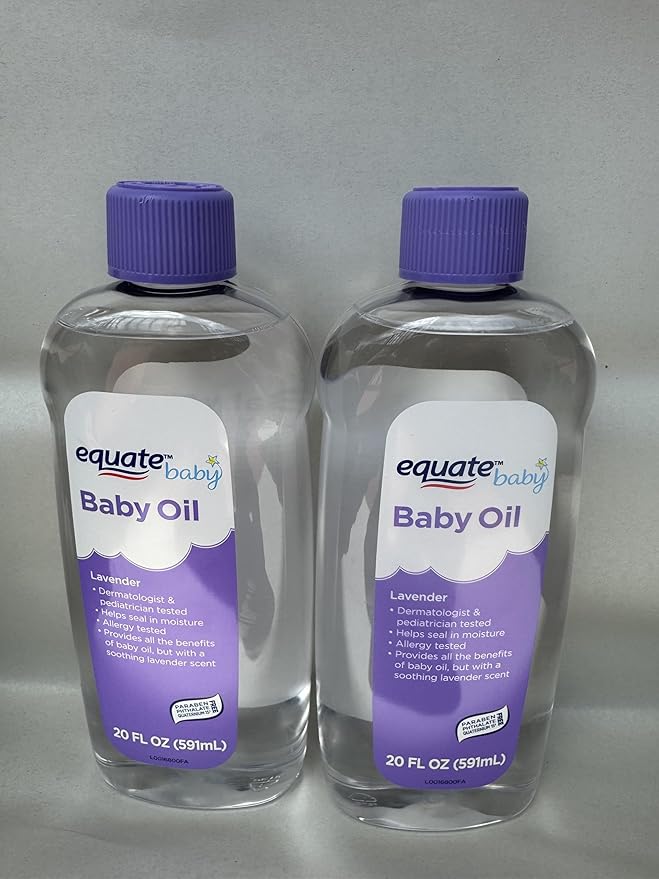 Equate Baby oil,Lavender Dermatologist & Pediatrician Tested,20 FL OZ