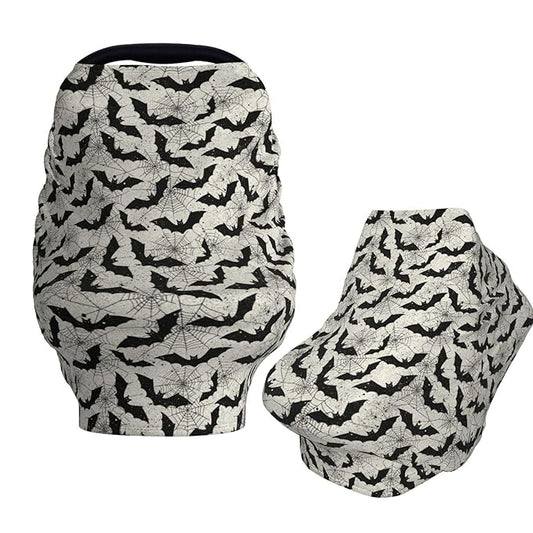 Black Bat Baby Car Seat Covers Carseat Canopy Soft Infant Stroller Cover Nursing Breastfeeding Covers for Girls Boys Newborn