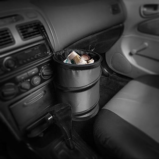 FH Group FH1120 Collapsible Trash Can (Black) Small with Gift - Universal for Cars Trucks and SUVs