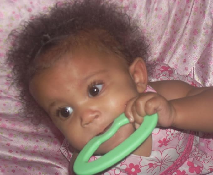 Ice Cold Baby Teether Toy Fast Pain Relief All Natural Silicone and Stainless Steel Ages 3 Mos+ (Mint Green)
