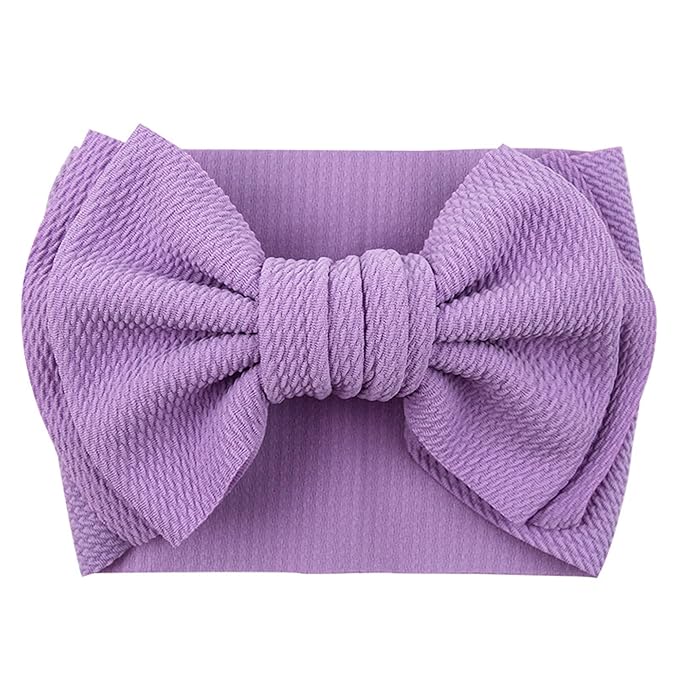 Bows for Baby Girls Headband, Newborn Bows Headbands Baby Hair Bows Hairbands Hair Accessories.(FD104-Purple Lavender)