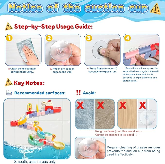 Fajiabao Bath Toys for Kids Ages 4-8 3-5 Toddler Bath Toys City Car Slide Fun DIY Bathtub Shower Birthday GITS for Kids 2-4 5 6 7 Year Old Boys Girls(Special Edition)