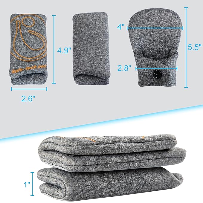 Innokids Car Seat Strap Cover Set for Baby Kids Seat Belt Covers with Crotch Pad Back Anti-Slip Design for Car Seats Pushchair Stroller (Small (4.9”L), Gray)