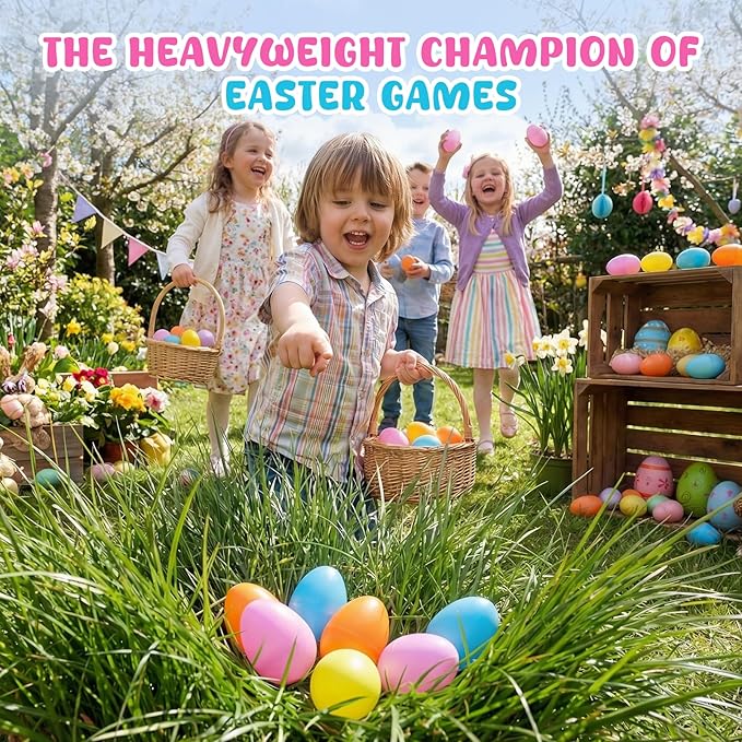 LovesTown 8PCS Plastic Egg Shakers, Musical Instruments for Kids Plastic Egg Toy Maracas for Toddlers Hand Percussion Musical Eggs Easter Basket Stuffers