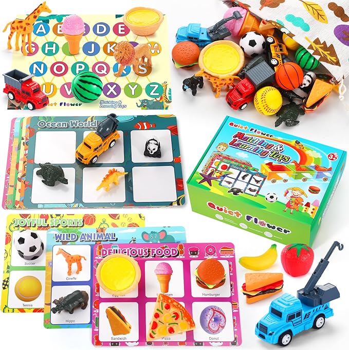 Quiet Flower Sorting Toys for Toddlers, Baby Boy Easter Basket Stuffers Gifts Sensory Toys for Kids Age 3 4 5, Girls Montessori Toy, Preschool Learning Activities Education Toys