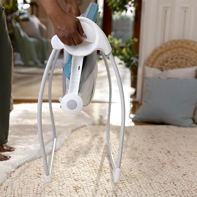 Ingenuity: ity by Ingenuity Sun Valley Canopy Portable Swing - Canopy, 2 Toys, 2-Position Seat Recline, Unisex, for Ages 0-9 Months, Grey