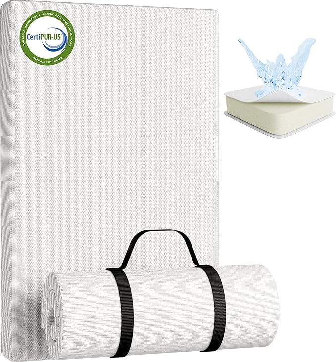 YENING Breathable Pack and Play Mattress Pad 38x26 Waterproof Baby Mattress for Pack N Play Matress Topper Waterproof with Strap