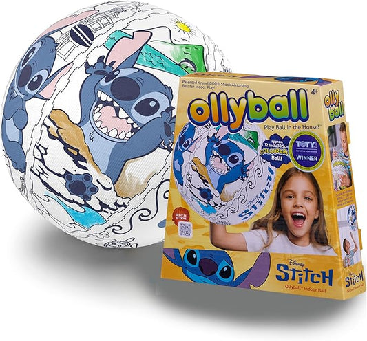 Ollyball, Disney Stitch, the ultimate indoor play ball for kids and parents, colorable ball, suitable for indoor and outdoor play