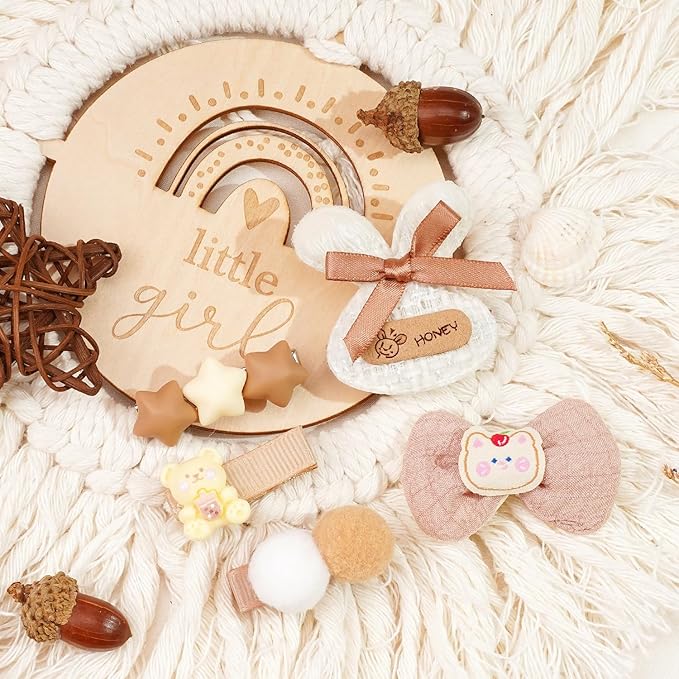 Hair Clips for Girls 19 Pcs Assorted Barrettes for Kids Spring Flower Bows Heart Cute Hair Accessories for Little Girls Teens Toddlers Child Kids Gifts