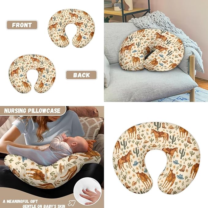 Covers Unisex Breathable Breastfeeding Covers Nursing Pillow Cover Infant Newborn Nursery Bottle Pillowcase Soft Comfortable Western-Themed