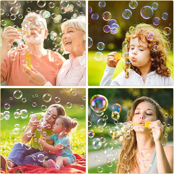 Bubbles for Kids Rubber Duck Toy Party Favors 24 pcs Outdoor Bubble Wands Birthday Party Gift Bath Toy Rubber Duck Pool Toy Rubber Duck