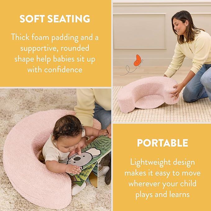 Sit 'n' Support Ring-Shaped Floor Cushion, Baby Essentials, Pink