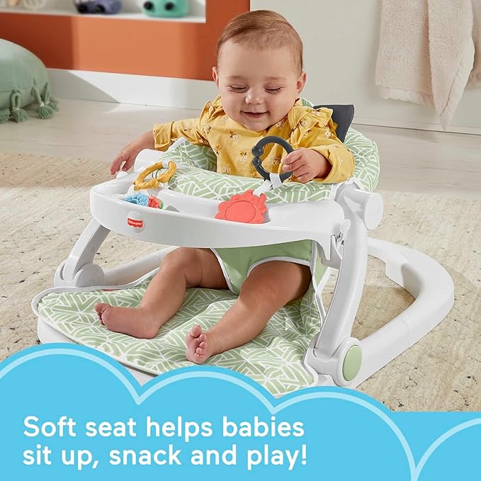 Fisher-Price Baby Portable Baby Chair Sit-Me-Up Floor Seat with Snack Tray and Developmental Toys, Puppy Perfection [Amazon Exclusive] & Kick & Play Piano Gym
