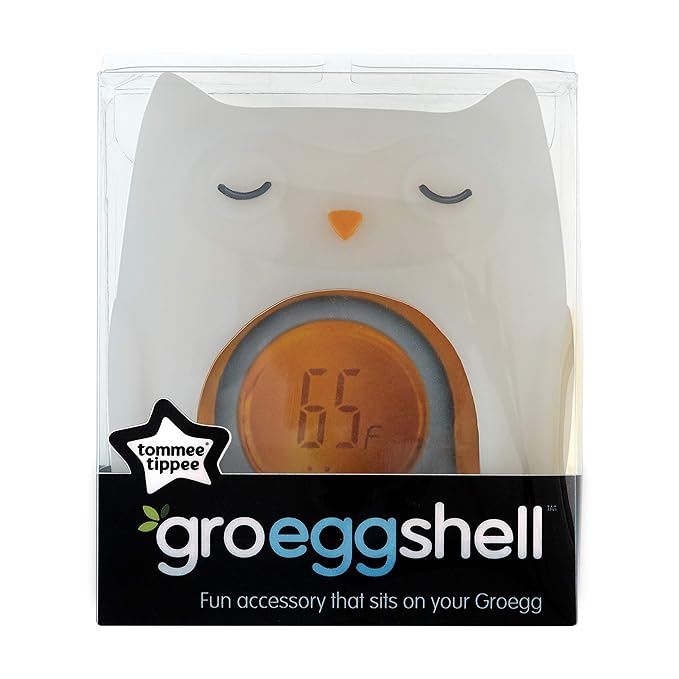 Tommee Tippee Groegg Oona the Owl Digital Room Thermometer Shell Cover - Owl Animal Cover, Nursery Room Accessory